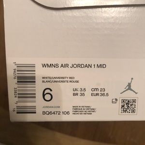 Wmns Air Jordan 1 Mid white/university red